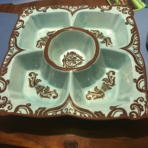 Brown & Blue tray pitcher set - Picture 2 of 8